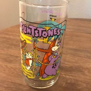 🌟Flintstones 30th Anniversary HARDEE’S glass Snorkasaurus